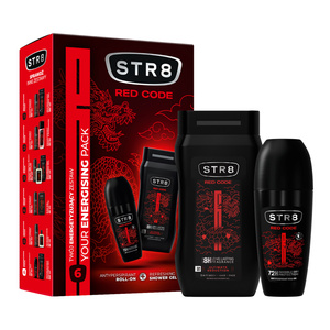 STR8 Red Code Antitranspirant-Roll-on 50 ml + Duschgel 250 ml