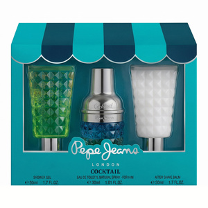 PEPE JEANS COCKTAIL EDITION FOR HIM EDT SPRAY 30ML + SG 50ML + ASL 50ML SET