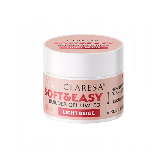 CLARESA SOFT & EASY AUFBAUGEL UV/LED LIGHT BEIGE 12G