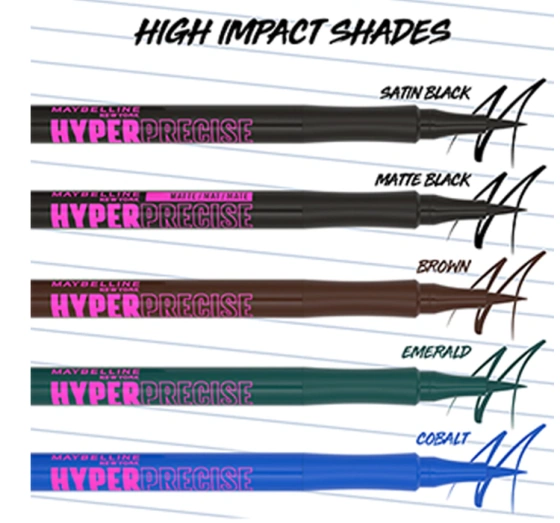 Kliknij na zdjęcie, aby je powiększyć Maybelline Hyper Precise matter Eyeliner-Stift 701 Matte Black 1 ml