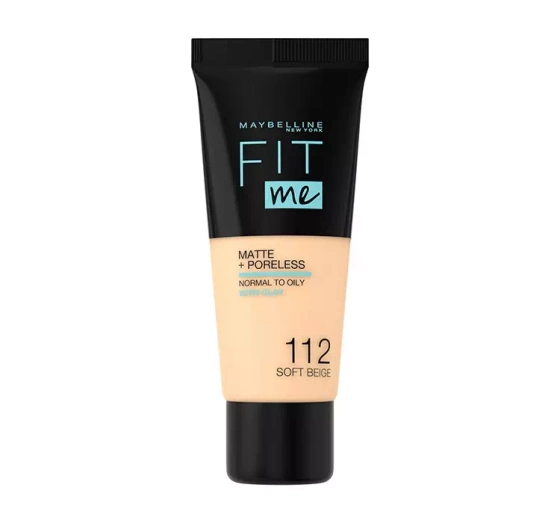 MAYBELLINE FIT ME! MATTE + PORELESS LIQUID FOUNDATION GRUNDIERUNG 112 SOFT BEIGE 30 ML