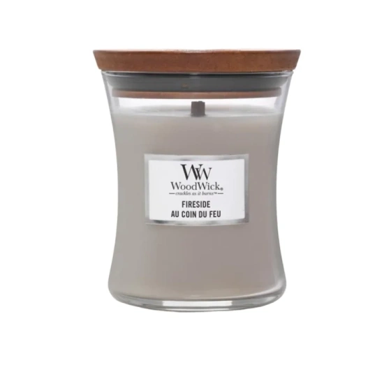 Kliknij na zdjęcie, aby je powiększyć Woodwick Medium Jar Candle Duftkerze Fireside 275 g