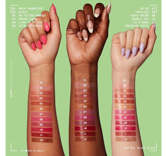 Kliknij na zdjęcie, aby je powiększyć NYX PROFESSIONAL MAKEUP FAT OIL SLICK CLICK LIPPENBALSAM 05 LINK IN MY BIO 2G