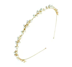 eCarla Haarband mit Perlen O530 Gold