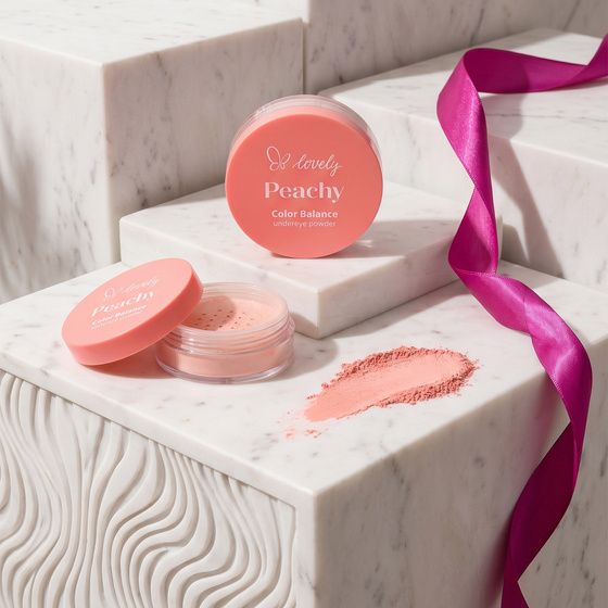 Kliknij na zdjęcie, aby je powiększyć Lovely Peachy Color Balance loser Puder für die Augenpartie 3,5 g