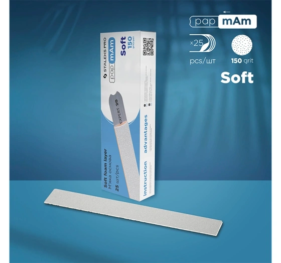 Kliknij na zdjęcie, aby je powiększyć Staleks Pro Wechselbare weiße Feilen auf weicher Basis 20 150 grit 25 Stück