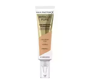 MAX FACTOR MIRACLE PURE FOUNDATION ZUR VERBESSERUNG DES HAUTZUSTANDS 45 WARM ALMOND 30ML
