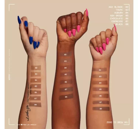 NYX PROFESSIONAL MAKEUP ZERO TO BROW AUGENBRAUENGEL 03 TAUPE 2ML