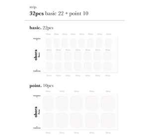 Ohora Hybrid-Nagelsticker Pedicure Basic Pedicure No.3