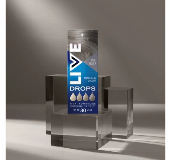 Schwarzkopf Live Drops semi-permanente Haarfarbe Icy Silver 30ml