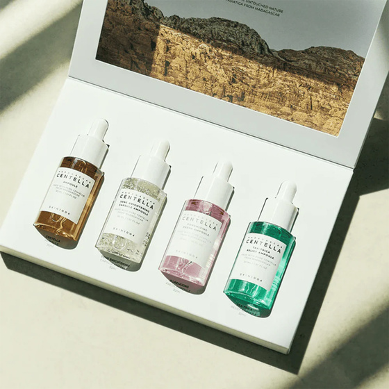 Kliknij na zdjęcie, aby je powiększyć Skin1004 Madagascar Centella Ampoule Kit – Gesichtsserum-Set 4 x 30 ml