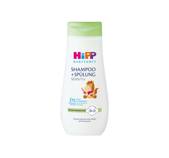 Kliknij na zdjęcie, aby je powiększyć HiPP Babysanft Sensitive Shampoo mit Spülung für Kinder 200 ml