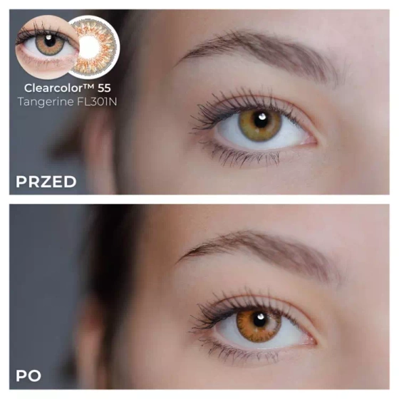 Kliknij na zdjęcie, aby je powiększyć CLEARLAB CLEARCOLOR 55 TANGERINE FARBIGE MONATSLINSEN 2 STÜCK