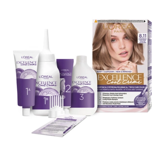 LOREAL EXCELLENCE COOL CREME HAARFARBE 8.11 ULTRA-ASCHE HELLBLOND