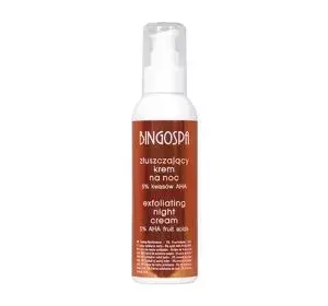 BINGOSPA Peeling-Creme für die Nacht mit 5 % AHA-Säuren, 135 g