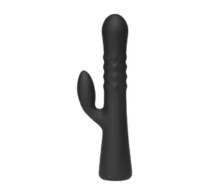 Inty Toys Wave Vibrator mit Klitorismassageaufsatz – Schwarz