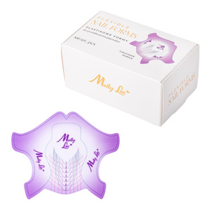 Molly Lac Flexible Nail Forms – Kunststoffschablonen für die Nagelverlängerung, violett, 500 Stück