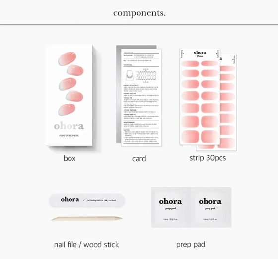 Kliknij na zdjęcie, aby je powiększyć OHORA HYBRIDLACK IM AUFKLEBER BASIC NAILS NO. 1