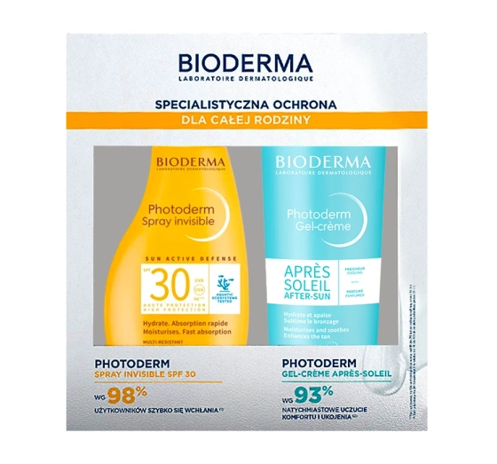 Bioderma Photoderm Dermokosmetik-Set zum Sonnenbaden Leichter Schutzspray + lindernde Gel-Creme