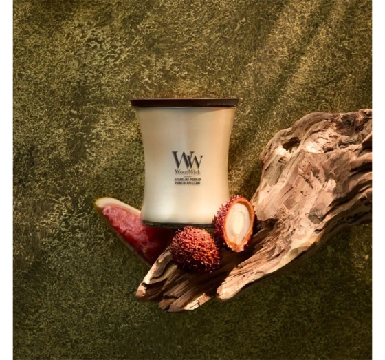 Kliknij na zdjęcie, aby je powiększyć Woodwick Medium Jar Candle Duftkerze Sparkling Pomelo 275 g