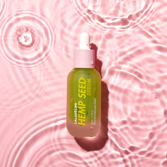 LalaRecipe Hanfsamen-Serum – reinigendes und beruhigendes Gesichtsserum mit Hanfsamenextrakt, 30 ml