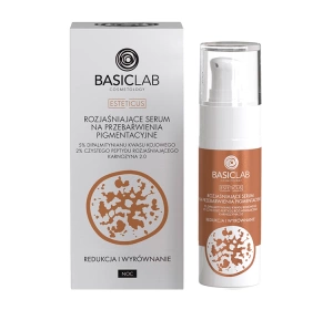 BasicLab Esteticus Serum zur Aufhellung von Pigmentflecken für die Nacht – Reduzierung und Ausgleich 30 ml