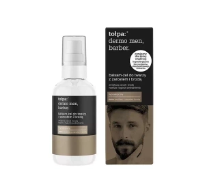 Tołpa Dermo Barber Balsam-Gel für das Gesicht mit Bartwuchs und Bart, 75 ml