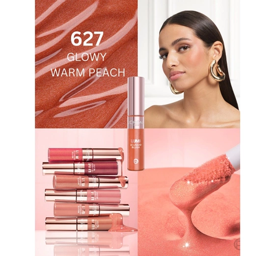 L'Oréal Paris LUMI Flüssiges Rouge 627 Glowy Warm Peach 11ml