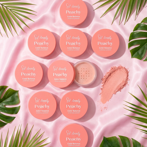 Kliknij na zdjęcie, aby je powiększyć Lovely Peachy Color Balance loser Puder für die Augenpartie 3,5 g