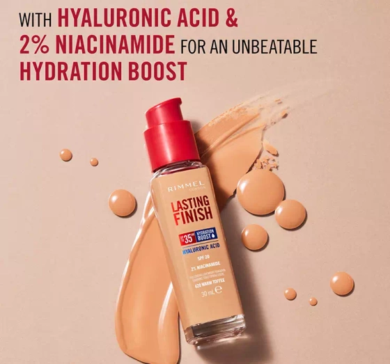 RIMMEL LASTING FINISH 35HR FOUNDATION 100 IVORY 30ML