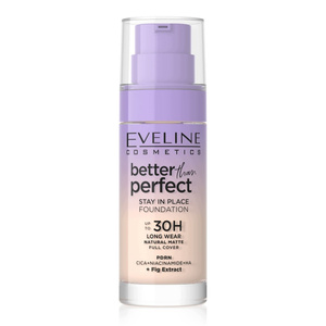 Eveline Better Than Perfect Stay in Place langanhaltende flüssige Foundation 0.5 Porcelain 30 ml