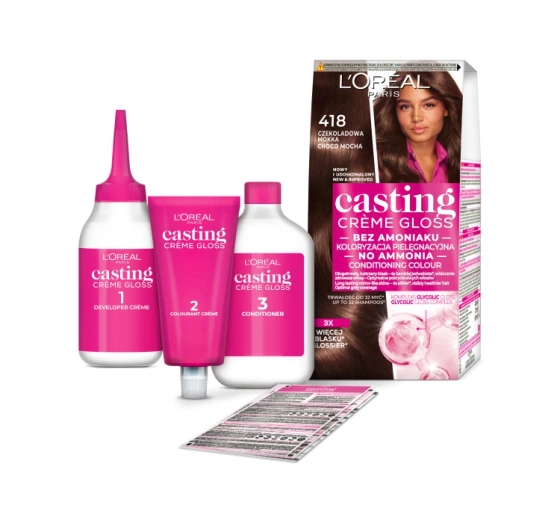 LOREAL CASTING CREME GLOSS HAARFARBE 418 SCHOKO-MOKKA