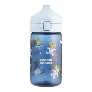 Canpol Babies Water Bottle Junior – Trinkflasche für Kinder ab 2,5 Jahren. Blau, 400 ml
