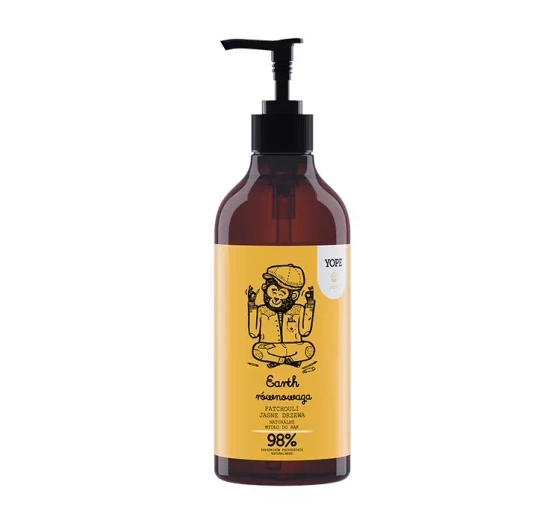 YOPE SOUL EARTH GLEICHGEWICHT FLÜSSIGE HANDSEIFE LICHTBAUMEXTRAKT UND PATCHOULI 500ML