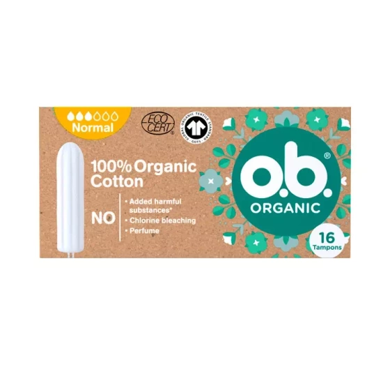 Kliknij na zdjęcie, aby je powiększyć O.B. ORGANIC NORMAL TAMPONS 16 STÜCK