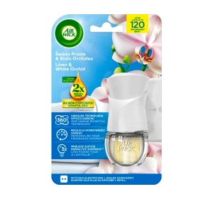 Air Wick Set Lufterfrischer + Nachfüllung Frische Wäsche & Weiße Orchidee 19 ml