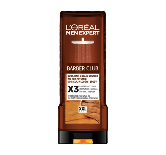 L'Oréal Paris Men Expert Barber Club X3 Duschgel für Körper, Haare und Bart 400 ml