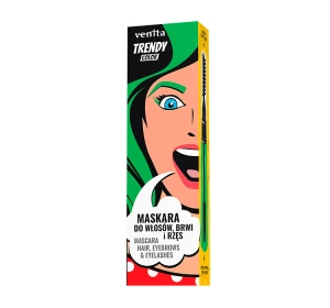 Venita Trendy Color 3-in-1-Mascara für Haare, Augenbrauen und Wimpern 37 Smaragdgrün 13 g