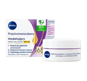 NIVEA Anti-Falten-Gesichtscreme für den Tag mit modellierender Wirkung, LSF 30, 65+ 50 ml