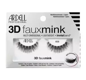 ARDELL 3D FAUX MINK KÜNSTLICHE WIMPERN AUF STREIFEN 858