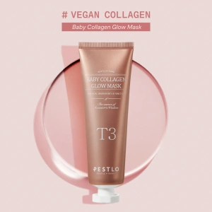 Pestlo T3 Baby Collagen Glow Mask – Kollagen-Gesichtsmaske 50 ml + Silikonpinsel zum Auftragen der Maske