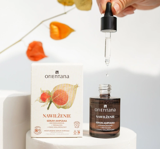 Orientana Ampulle feuchtigkeitsspendendes Gesichtsserum Ashwagandha Trehalose Hyaluronsäure 30ml