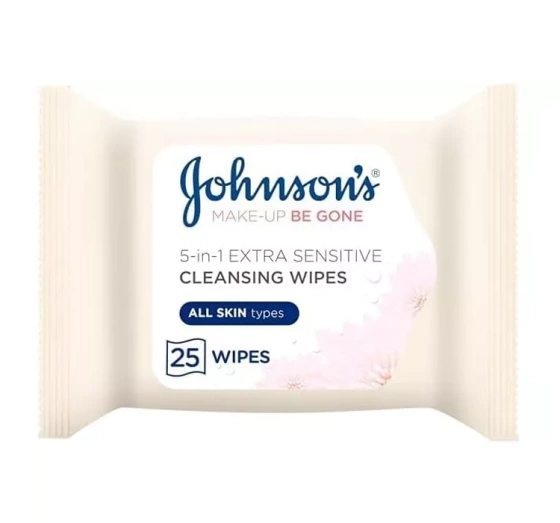 Johnson's Make-up Be Gone 5in1 Extra-Sensitive Gesichtsreinigungstücher 25 Stück  