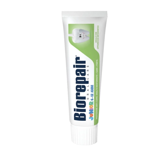 Biorepair Junior Zahnpasta für Kinder von 6 bis 12 Jahren – Milde Minze 75 ml