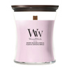 Woodwick Small Jar Candle Duftkerze „Cherry Blossom & Vanilla“, 85 g
