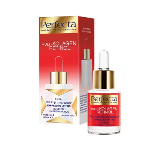 Kliknij na zdjęcie, aby je powiększyć Perfecta Multi-Kolagen Retinol Booster Gesichtsserum für Tag und Nacht 15ml
