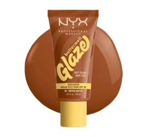 NYX Professional Makeup Buttermelt Glaze Creme-Foundation mit SPF30 07 Toffee Butta 30 ml 