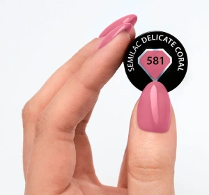 SEMILAC NUDE NAILS HYBRIDLACK 581 DELICATE CORAL 7ML