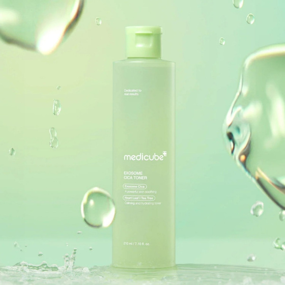 Kliknij na zdjęcie, aby je powiększyć Medicube Exosome Cica Calming Toner – beruhigendes Gesichtswasser mit Exosomen aus der asiatischen Centella asiatica, 210 ml