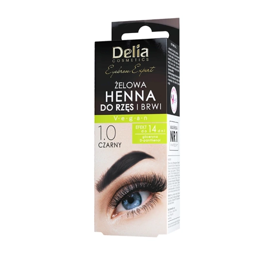 DELIA WIMPERN- UND AUGENBRAUENHENNA IM GEL SCHWARZ 1.0